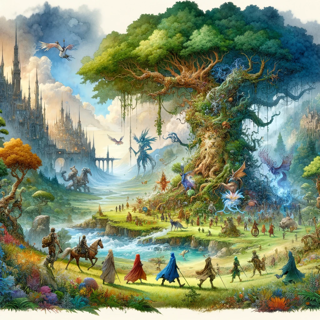 Background image of fantasy world